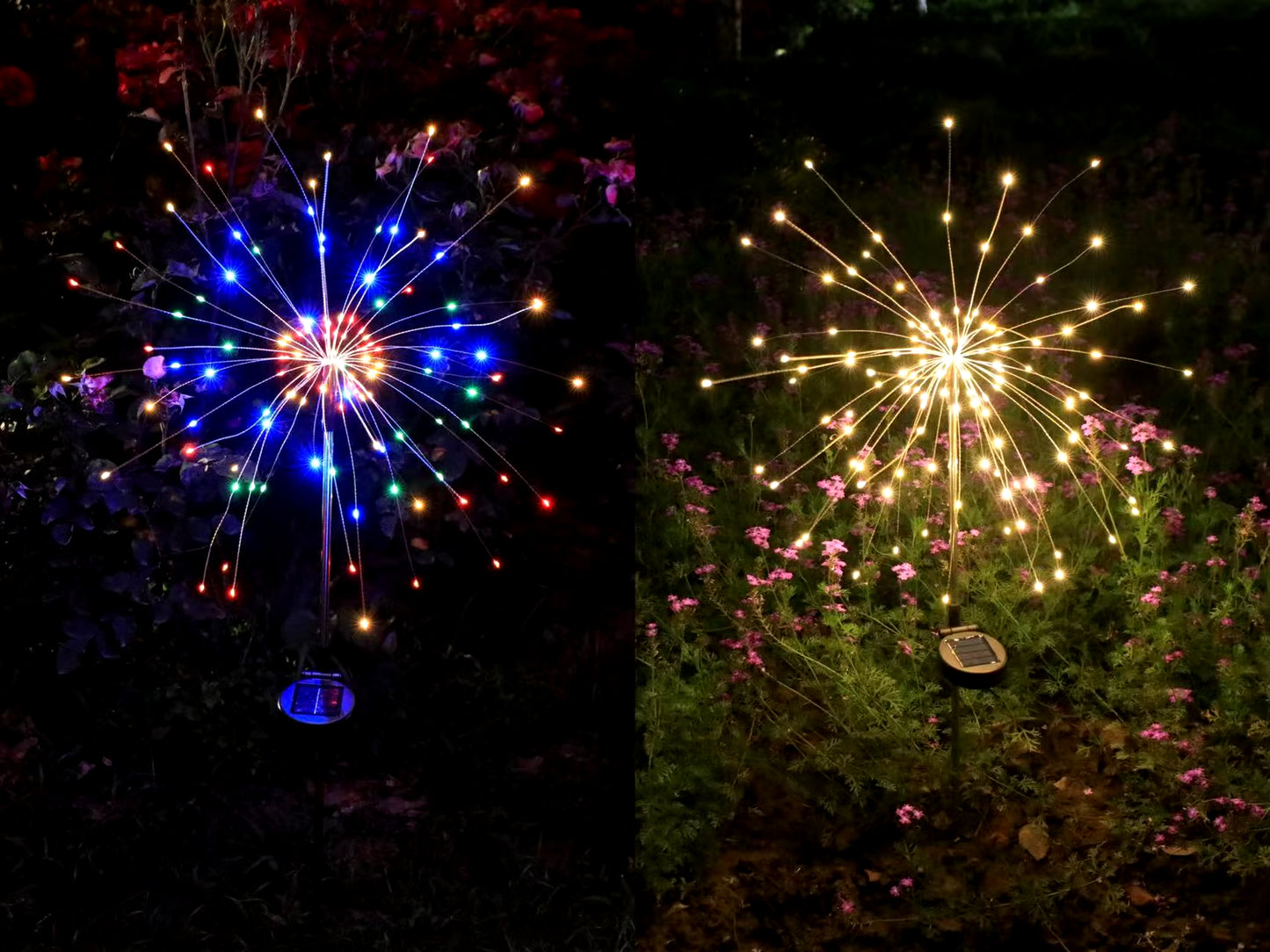 Luces solares de fuegos artificiales