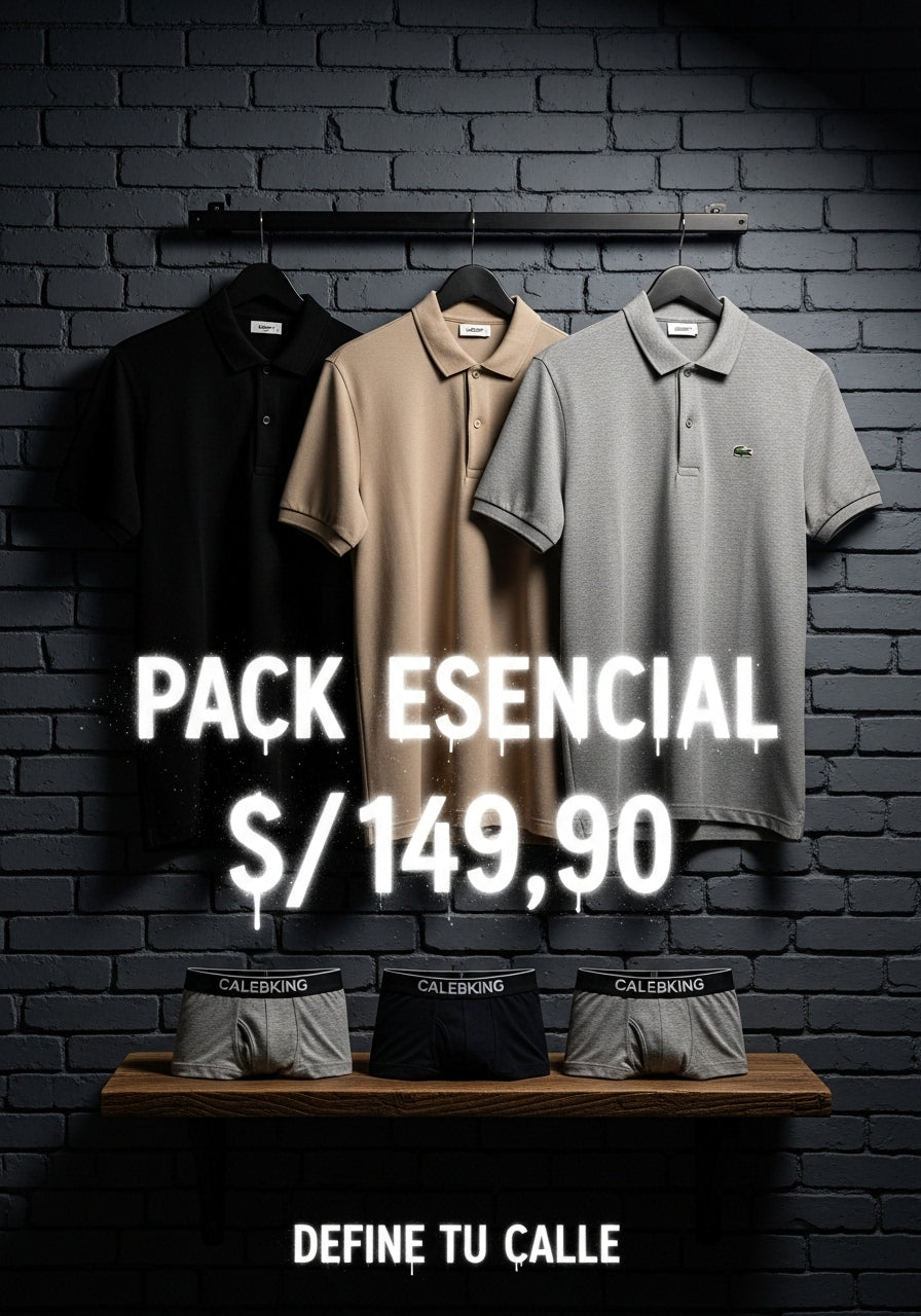 Pack Esencial 2.0 || 3 Polos Camiseros Lacoste || 3 Boxers CalebKing