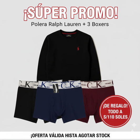 Combo 1 Polera Ralph + 3 Boxer de Regalo