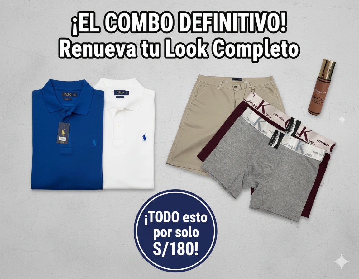 Pack Verano / 2 Camiseros Ralph Lauren+ 1 Bermuda Ralph Lauren  + 3 boxer + 1 perfume de 10ml