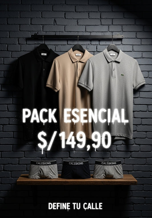 Pack Esencial 2.0 || 3 Polos Camiseros Lacoste || 3 Boxers CalebKing